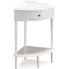 Leick Home Coastal Console Table, Solid Wood, 2 Storage Drawers, Bottom Display Shelf, Narrow Depth, Easy-Assembly, For Living Room/Hallway, Orchid White, 30.0 in. W x 11.0 in. D x 28.0 in. H, 2027-WT(Cottage White)
