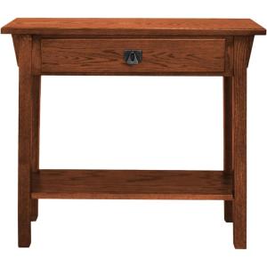 Leick Home 24032 Beckett One Drawer Hall Stand with Shelf for Living Room, Hallway, Entryway, Anthracite/Pewter(Russet)