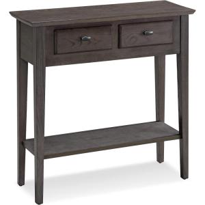 Leick Home 24032 Beckett One Drawer Hall Stand with Shelf for Living Room, Hallway, Entryway, Anthracite/Pewter(Smoke Gray / Matte Black)