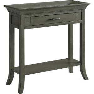 Leick Home 24032 Beckett One Drawer Hall Stand with Shelf for Living Room, Hallway, Entryway, Anthracite/Pewter(Smoke Gray)