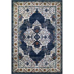 Leick Home 596270 Wendlyn Vintage Multicolor Medallion Boho Chic Living Room Bedroom Area Rug Rectangle 5’3″ x 7’7″