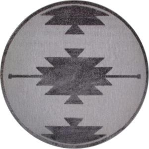Leick Home 596684 Tegan Southwestern Indoor Outdoor Area Rug Round 5’3″