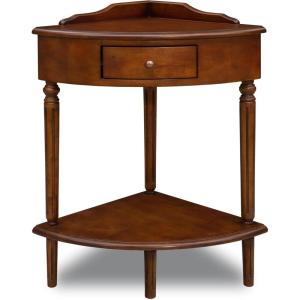 Leick Home Coastal Console Table, Solid Wood, 2 Storage Drawers, Bottom Display Shelf, Narrow Depth, Easy-Assembly, For Living Room/Hallway, Orchid White, 30.0 in. W x 11.0 in. D x 28.0 in. H, 2027-WT(Pecan)