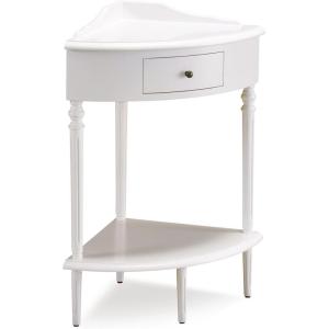 Leick Home Coastal Console Table, Solid Wood, 2 Storage Drawers, Bottom Display Shelf, Narrow Depth, Easy-Assembly, For Living Room/Hallway, Orchid White, 30.0 in. W x 11.0 in. D x 28.0 in. H, 2027-WT(Cottage White)