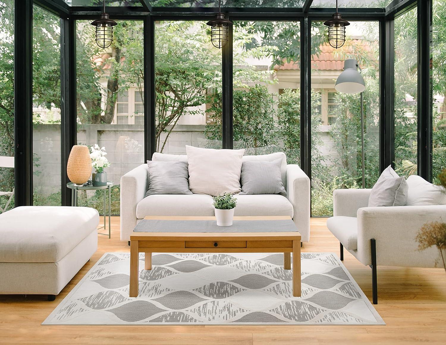 image:imageDesign House Leick Home 596593 Laurus Quatrefoil Indoor Outdoor Area Rug Rectangle 67x96