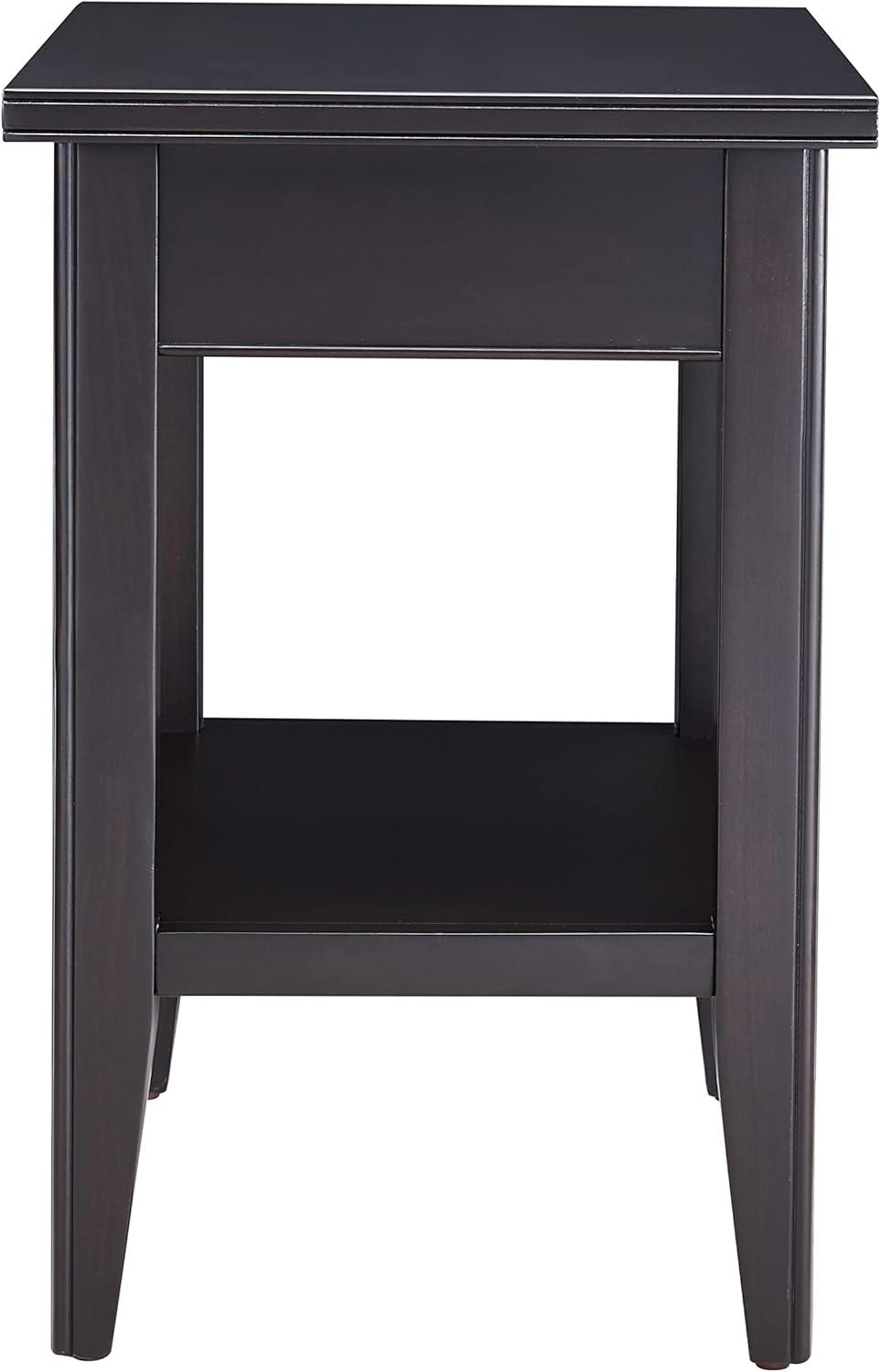 image:imageLeick Home 10506BK Laurent Chairside Table with Drawer and Display Shelf BlackBlack