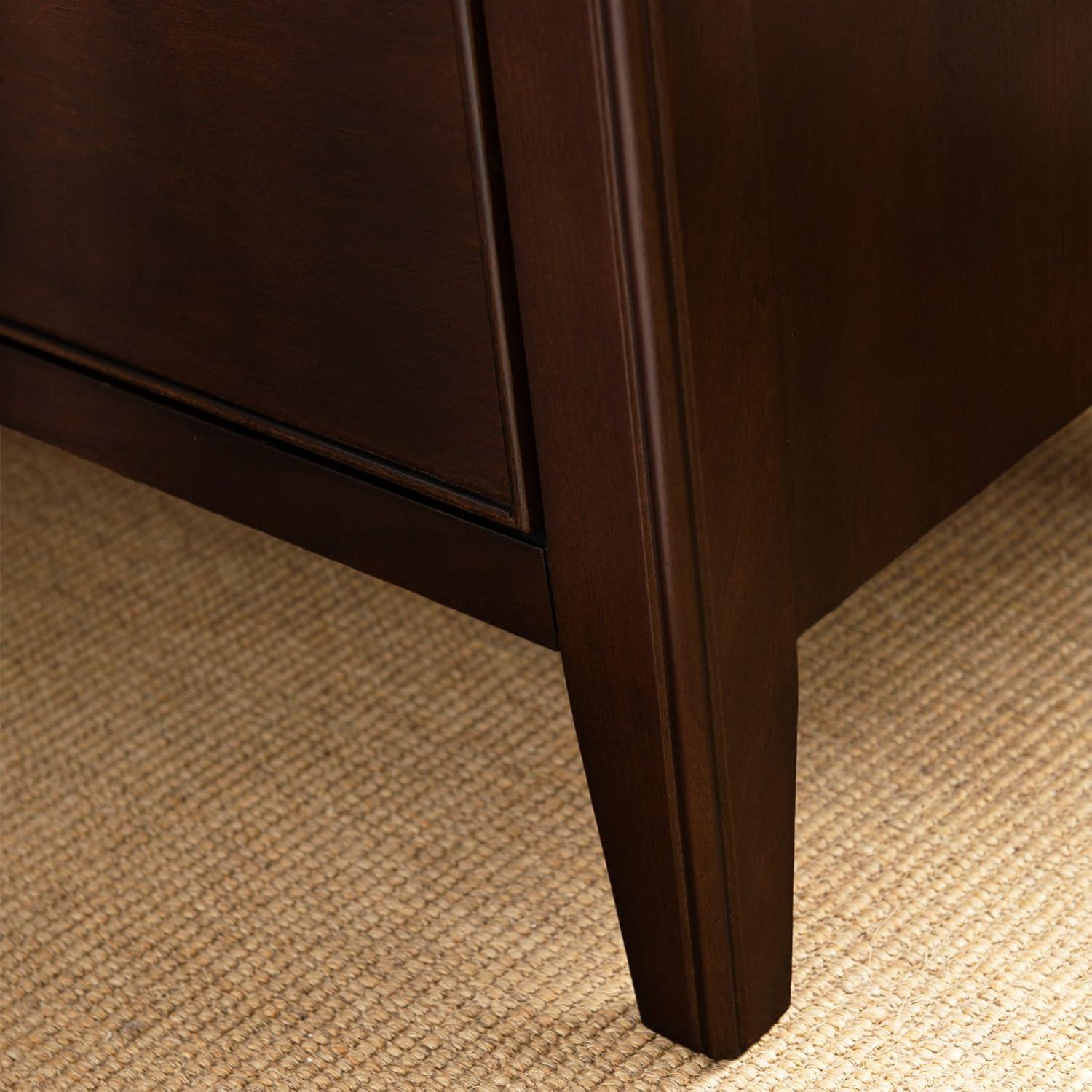 image:imageLeick Home 10506BK Laurent Chairside Table with Drawer and Display Shelf BlackChocolate Cherry