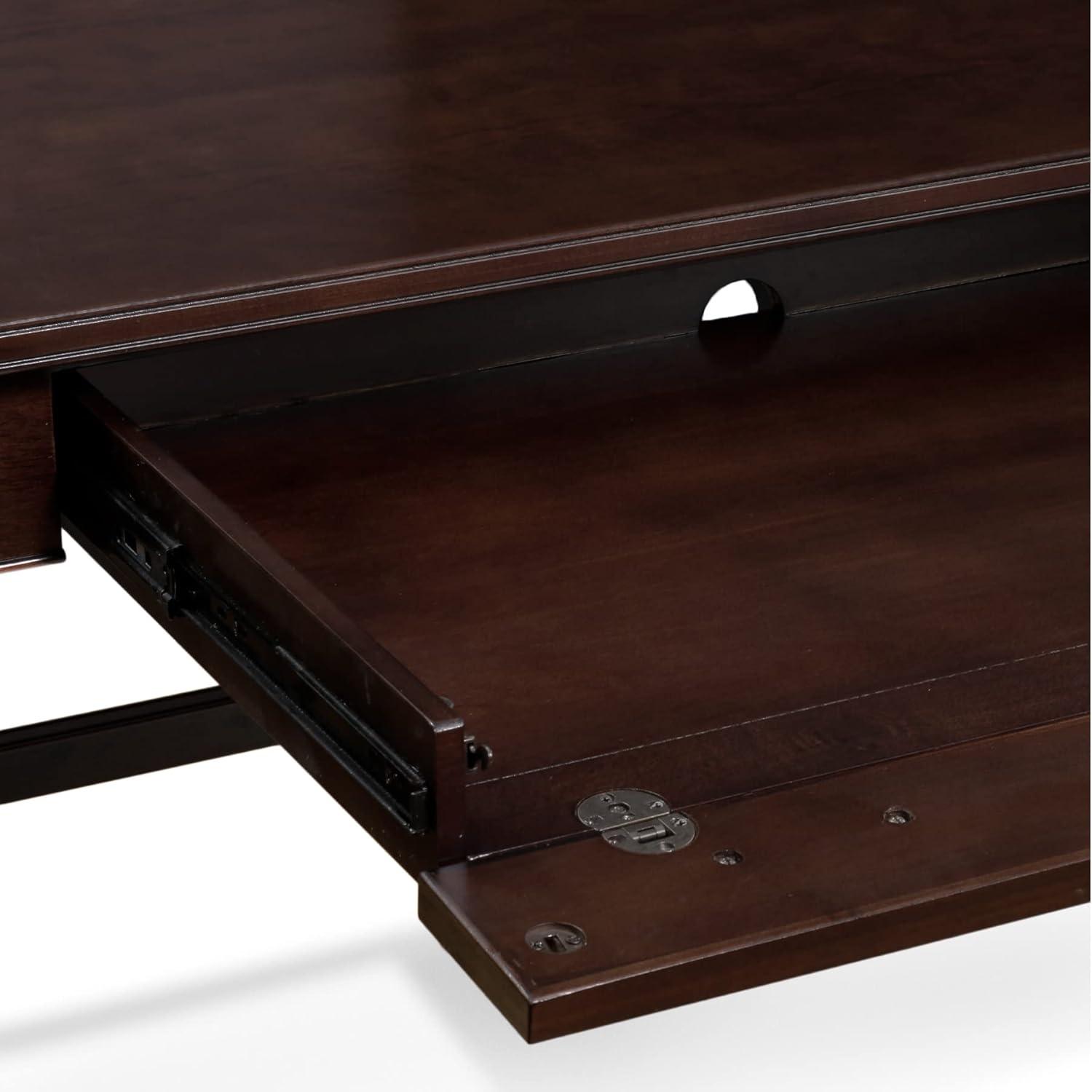 image:imageLeick Home 10511 Laurent Writing Desk with Drop Front Keyboard Drawer Chocolate Cherry