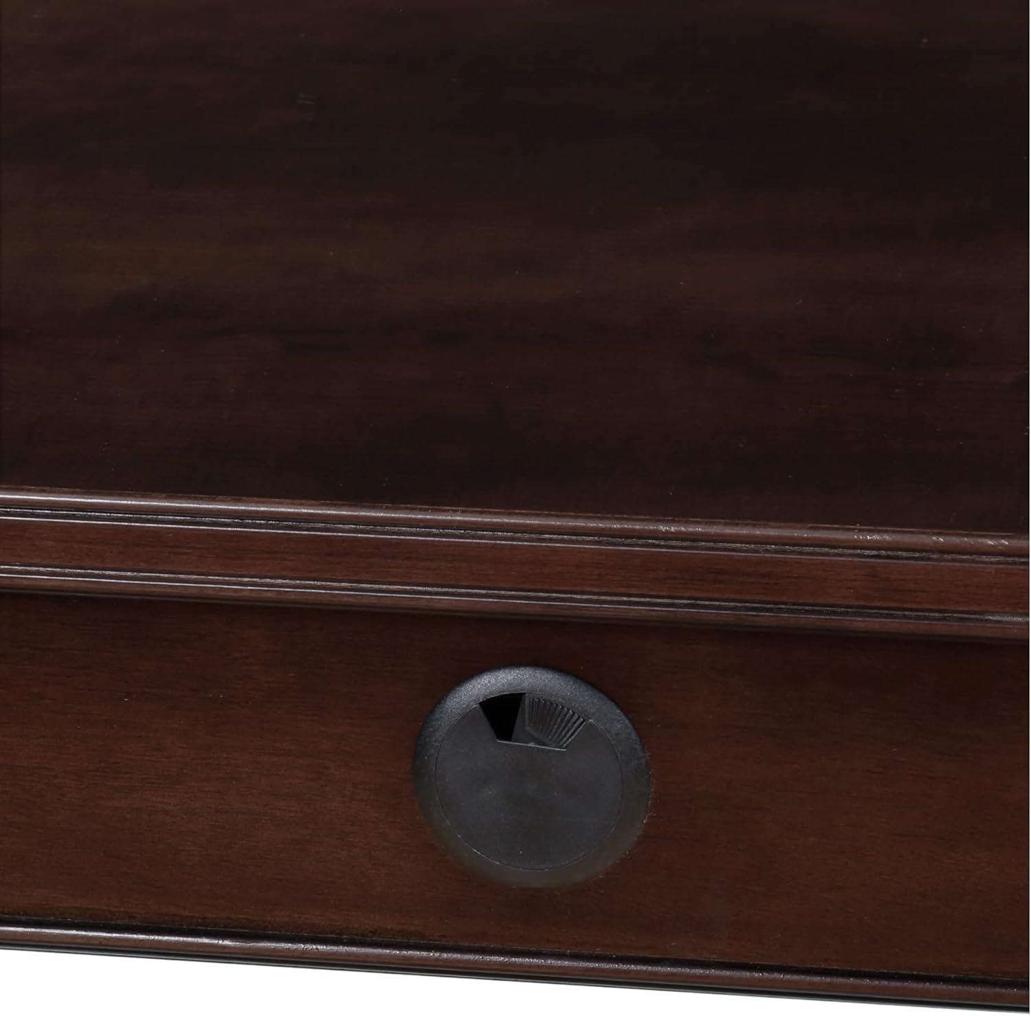 image:imageLeick Home 10511 Laurent Writing Desk with Drop Front Keyboard Drawer Chocolate Cherry