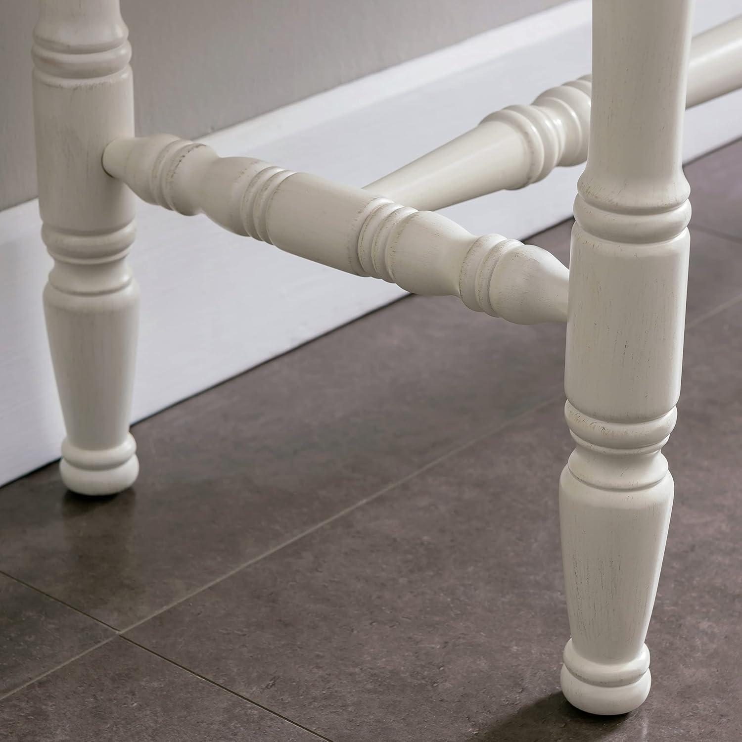 image:imageLeick Home 11732 Toscana Hall Console Table Dry Brushed Ecru and Soft Gray Glazed Otter