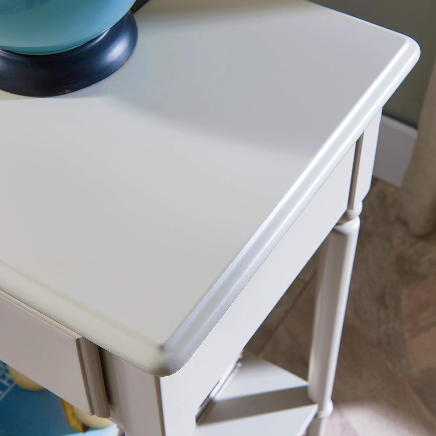 image:imageLeick Home 214445 Coastal Nightstand One Drawer Side Table with USBC Fast Charging Station ACUSB Charger and Shelf 2Pack Swan BlackGreige