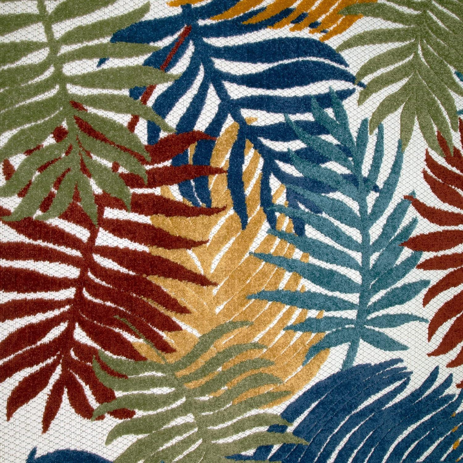 image:imageLeick Home 595199 Talipot Palm Indoor Outdoor Area Rug Rectangle 53x7