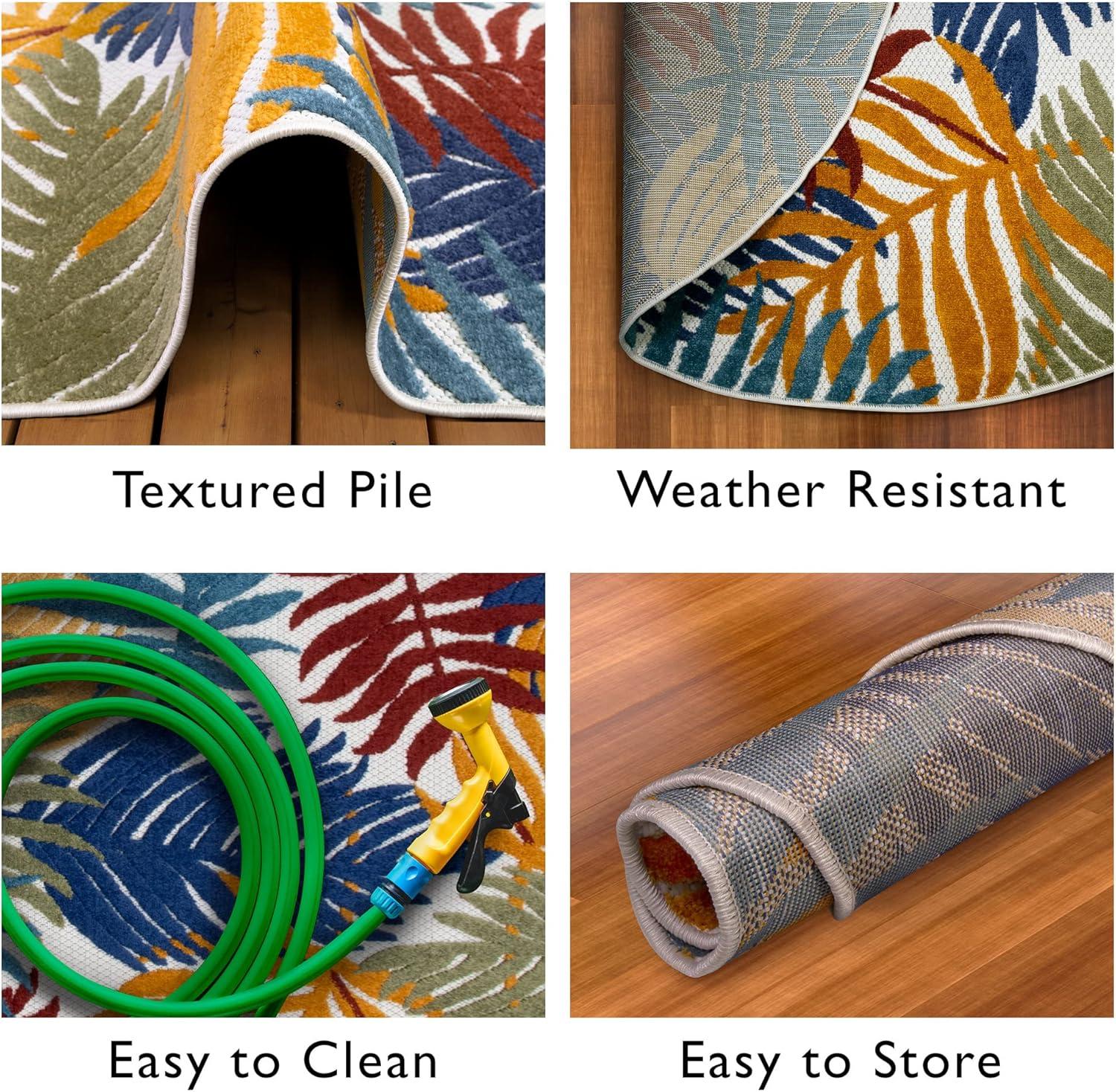 image:imageLeick Home 595207 Talipot Palm Indoor Outdoor Area Rug Round 53