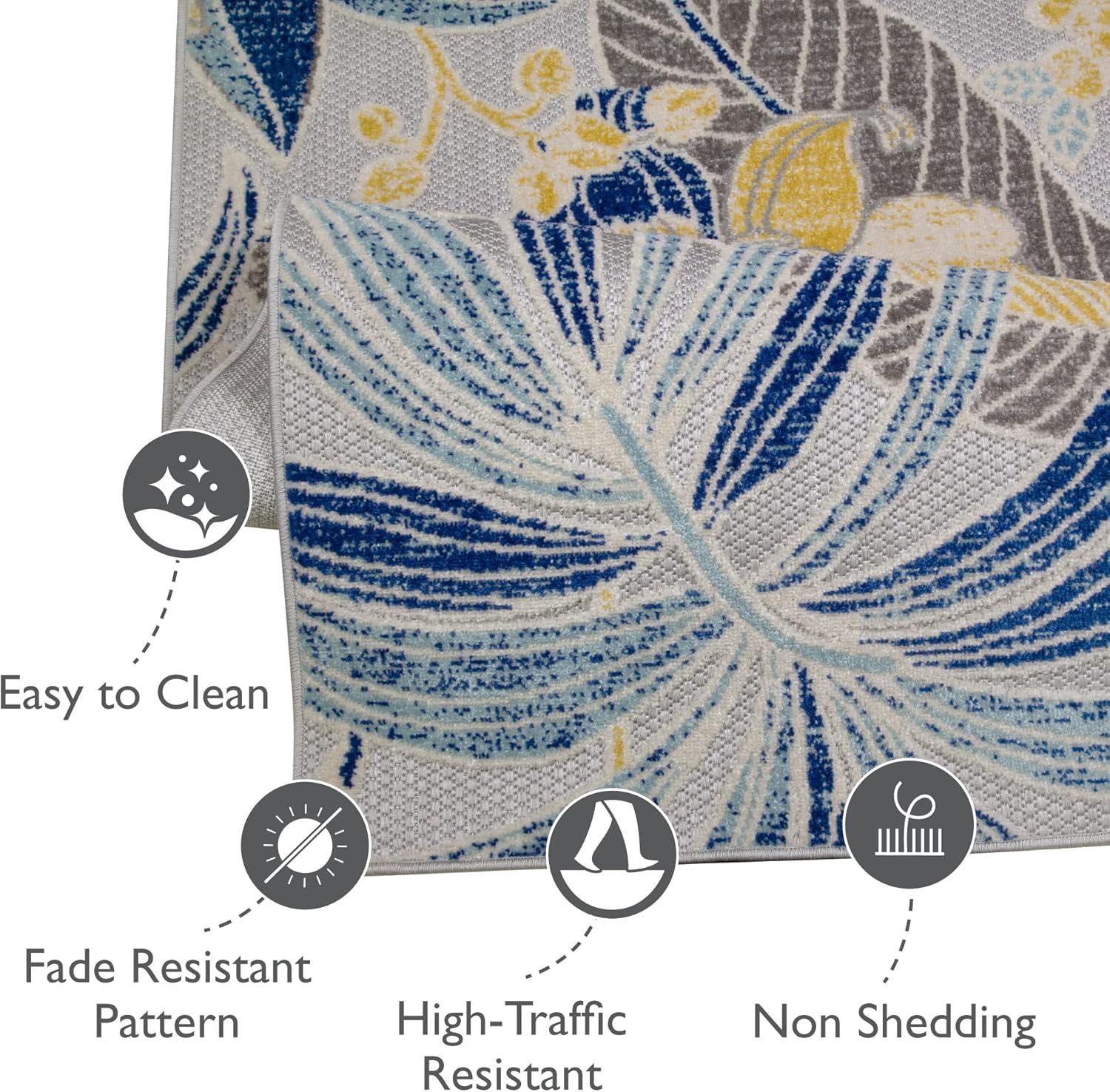image:imageLeick Home 595249 Song Floral Indoor Outdoor Area Rug Rectangle 3x5