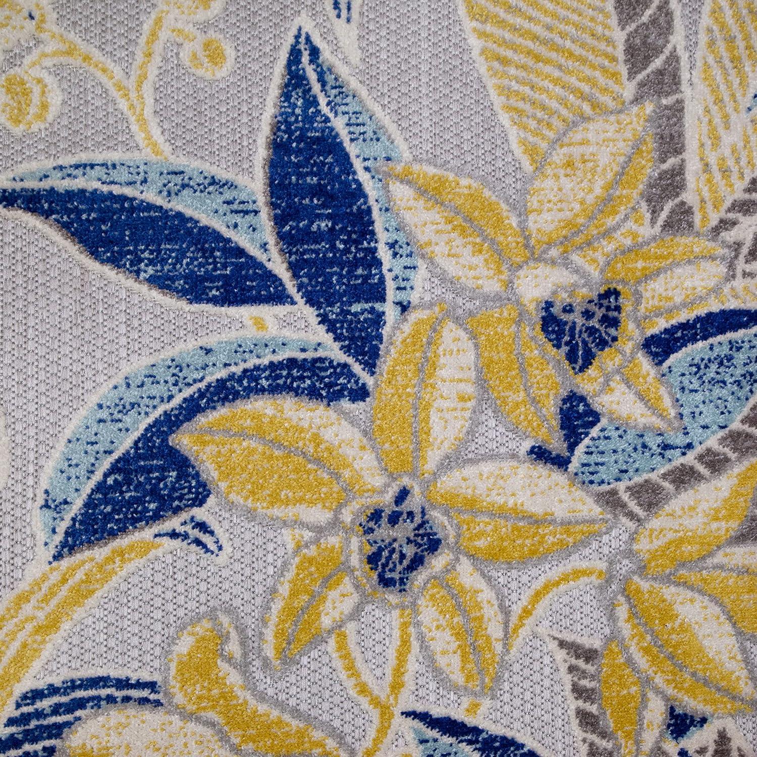 image:imageLeick Home 595249 Song Floral Indoor Outdoor Area Rug Rectangle 3x5