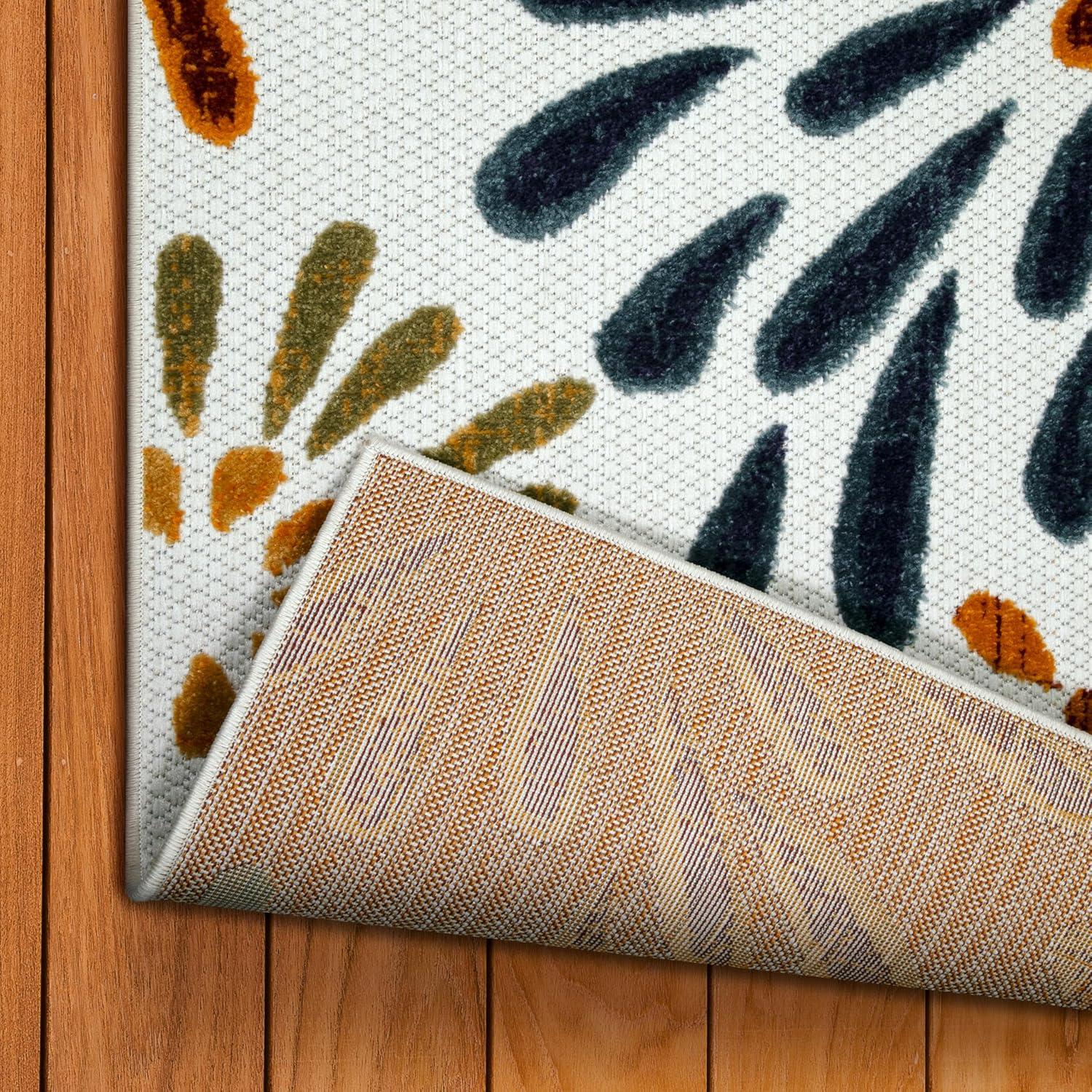 image:imageLeick Home 595397 Beam Flower Indoor Outdoor Area Rug Rectangle 4x6