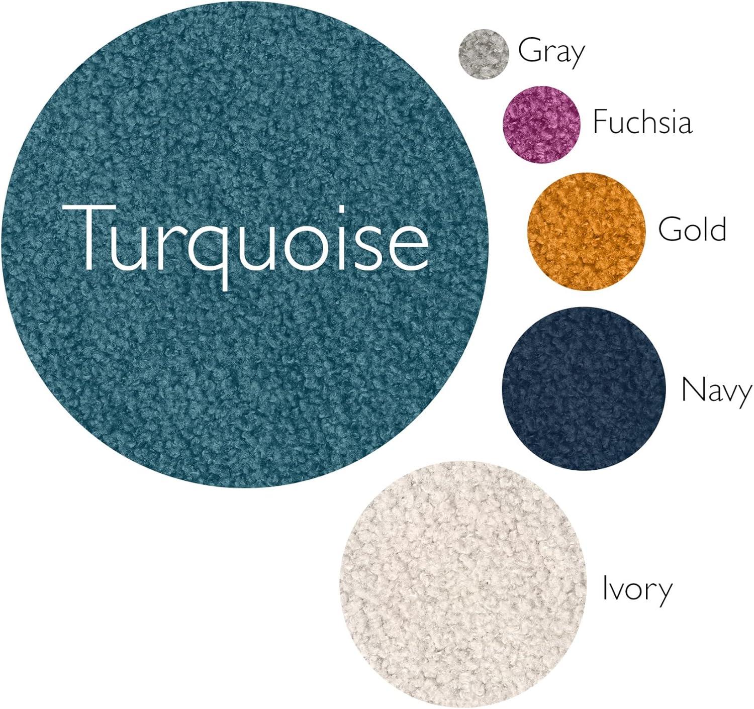image:imageLeick Home 596320 Laraline Vintage Turkish Medallion Collage Faded Turquoise Living Room Bedroom Area Rug Rectangle 53 x 77