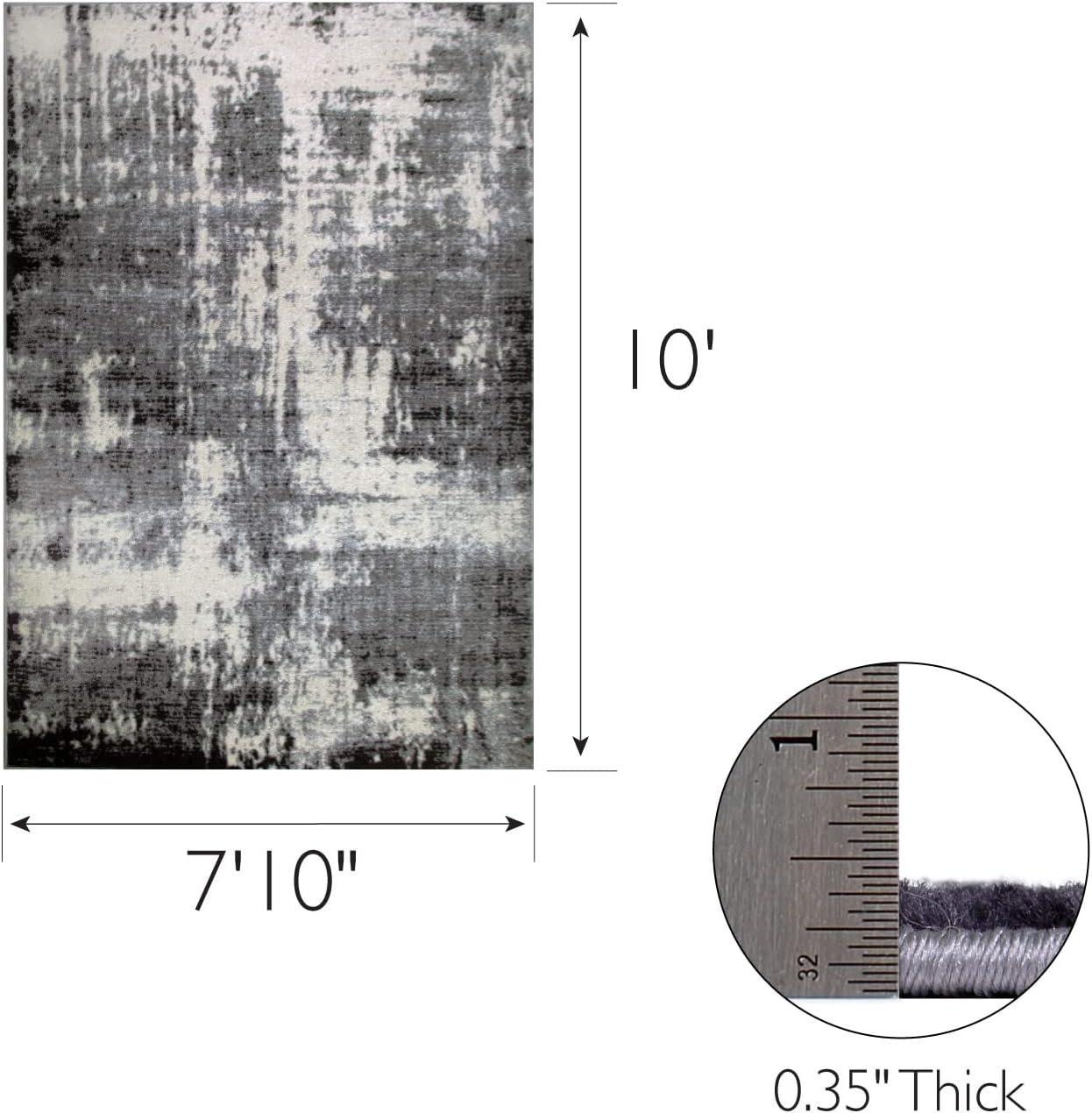 image:imageLeick Home 596403 Allerick Vintage Monochromatic Abstract Gray Living Room Bedroom Dining Room Area Rug Rectangle 710 x 10