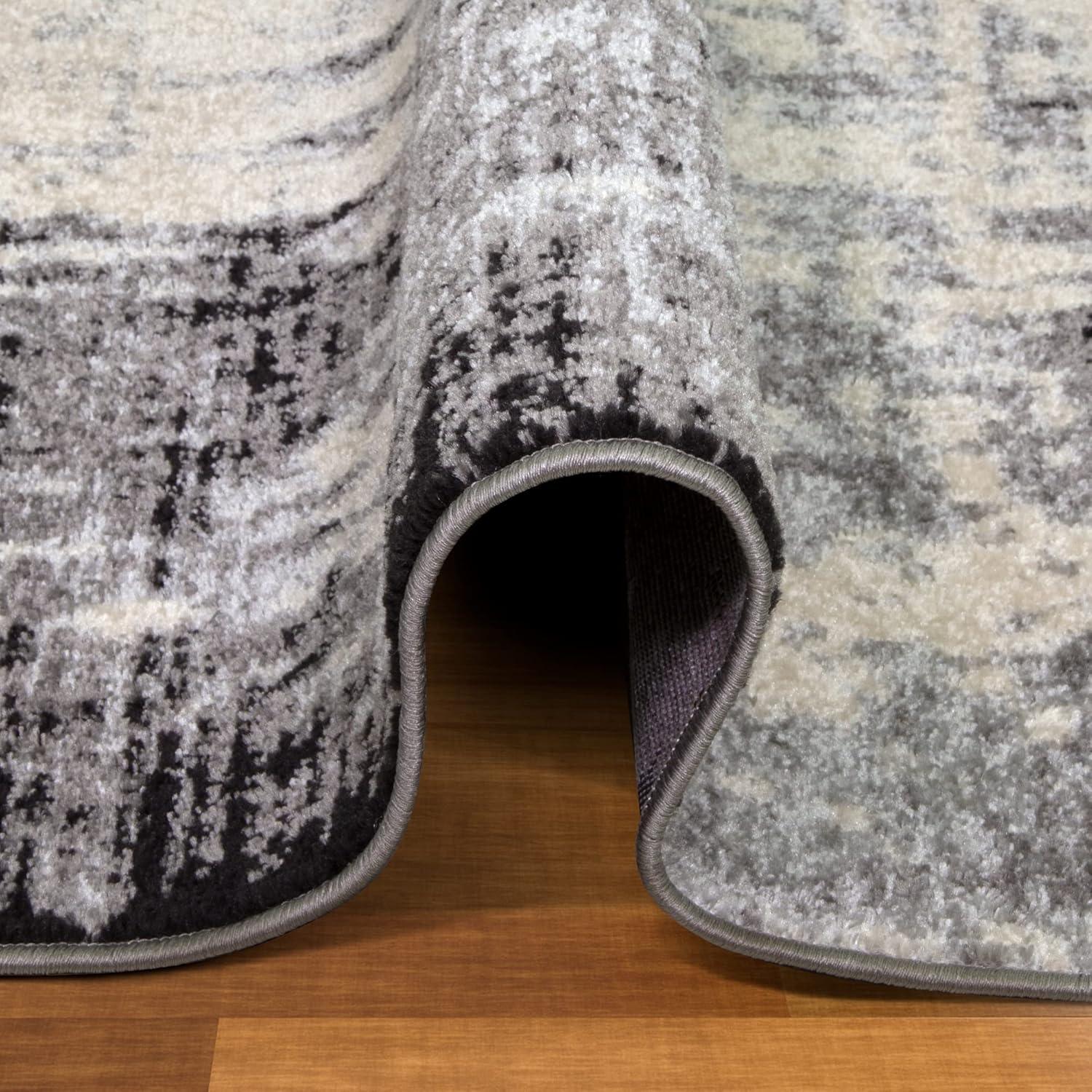 image:imageLeick Home 596403 Allerick Vintage Monochromatic Abstract Gray Living Room Bedroom Dining Room Area Rug Rectangle 710 x 10