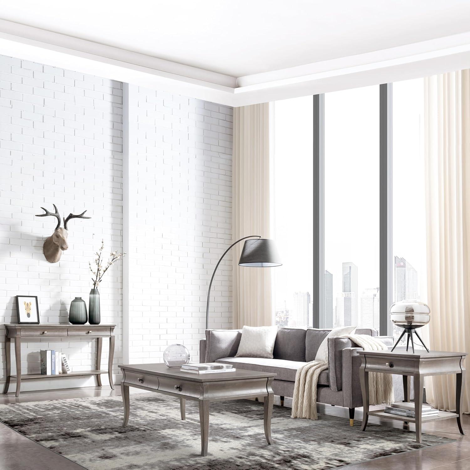 image:imageLeick Home 596403 Allerick Vintage Monochromatic Abstract Gray Living Room Bedroom Dining Room Area Rug Rectangle 710 x 10