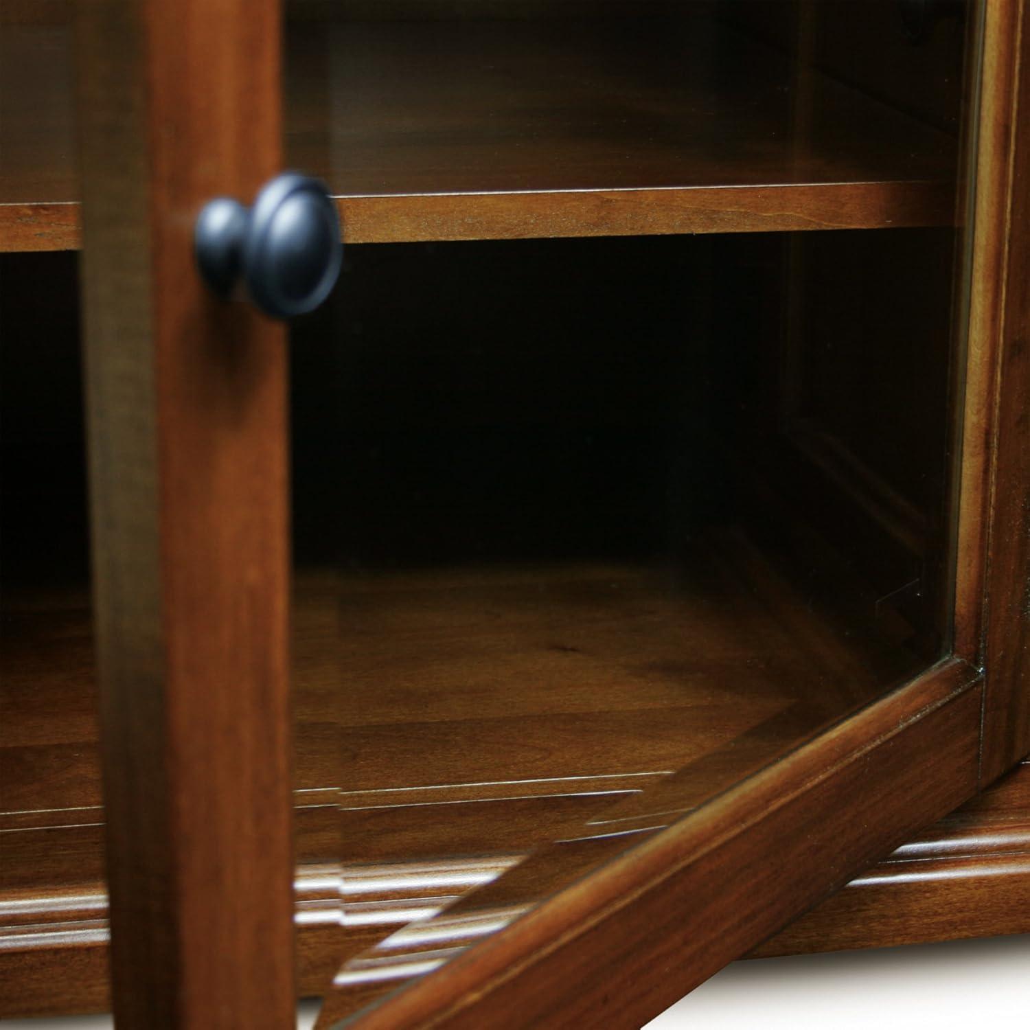 image:imageLeick Home 87385 Westwood Three Door Corner TV Stand For 50 TVs Brown Cherry