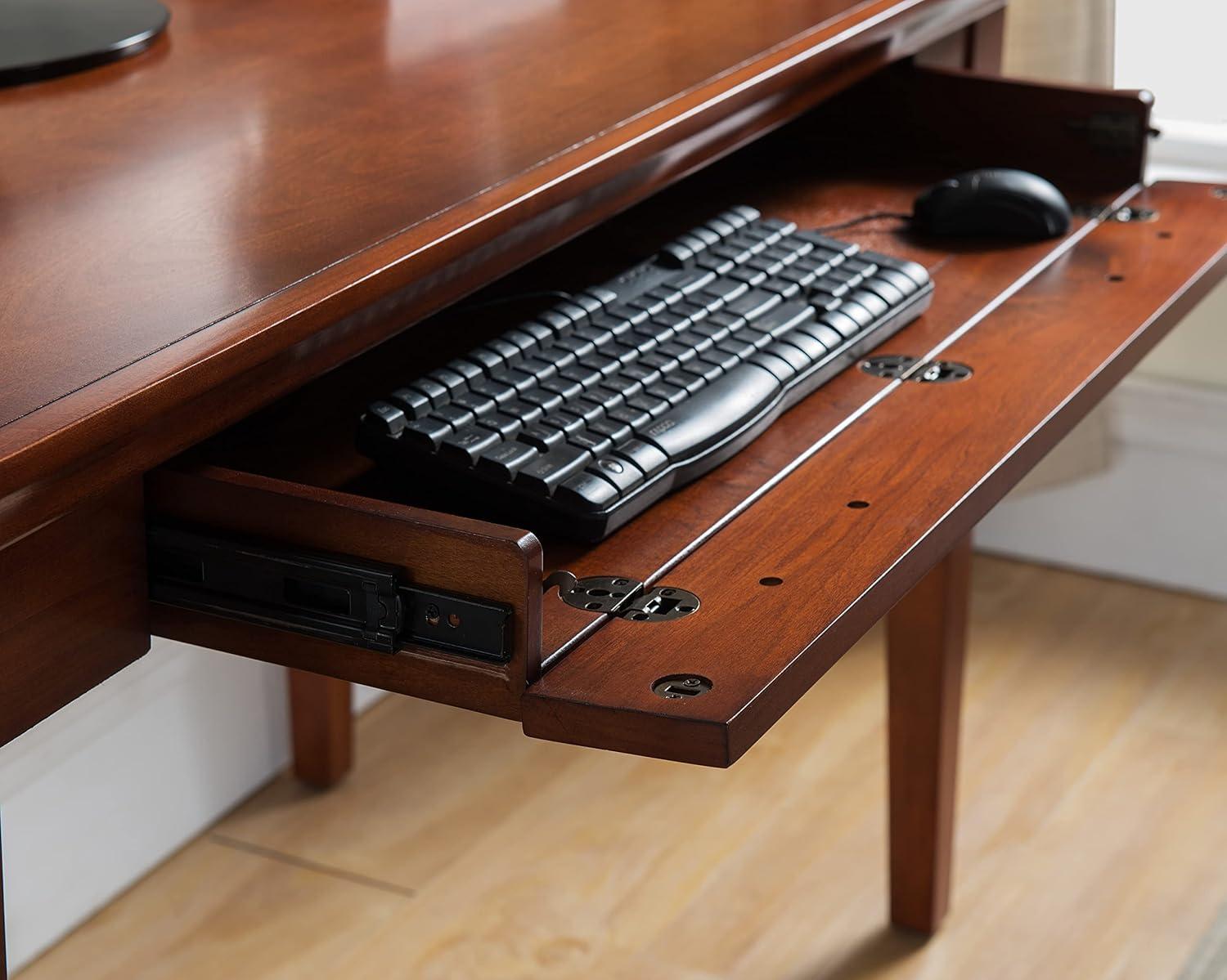 image:imageLeick Home 87400 Laptop Desk with Drop Front Keyboard Drawer Westwood Cherry