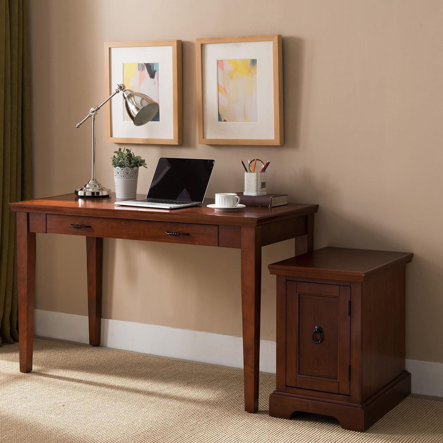image:imageLeick Home 87401 Cabinet Side Table Printer Stand Westwood Cherry