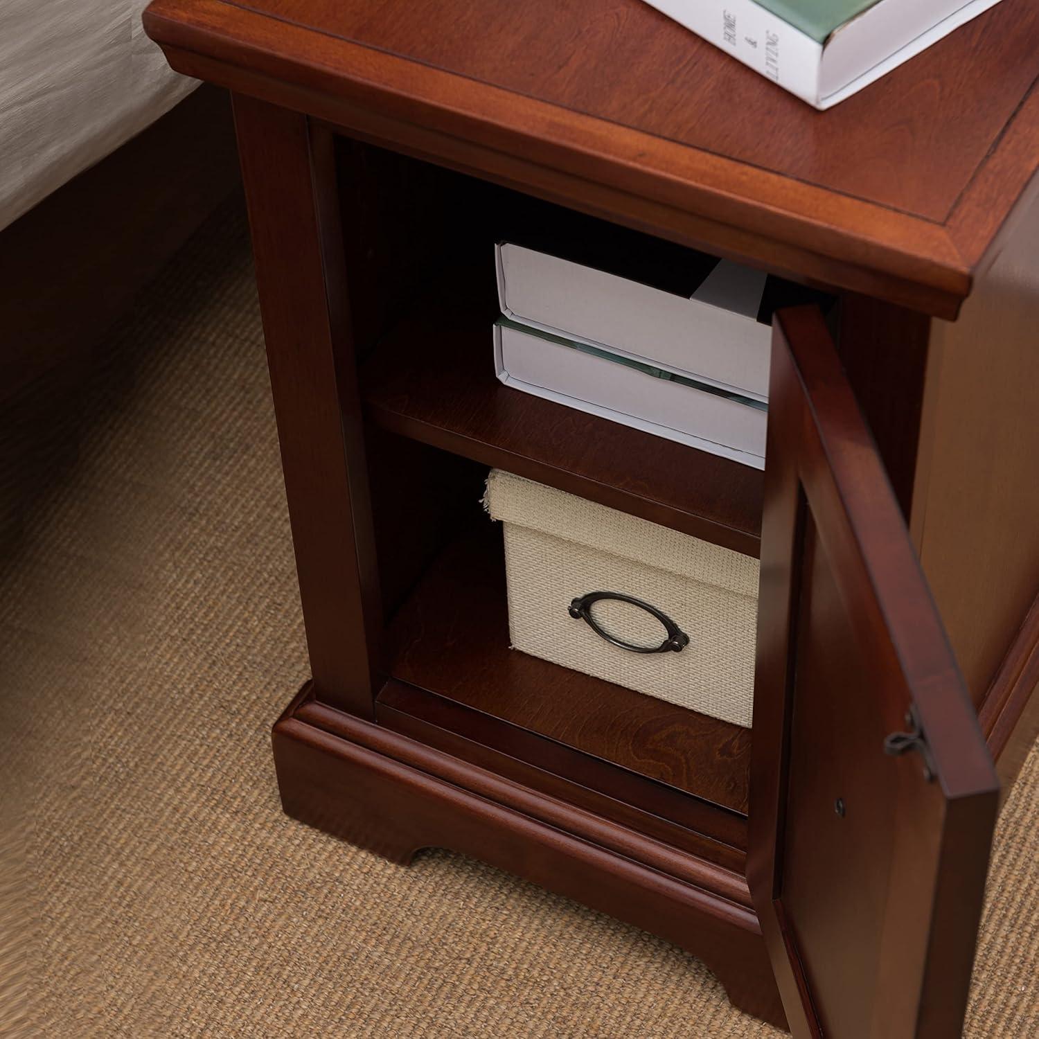 image:imageLeick Home 87401 Cabinet Side Table Printer Stand Westwood Cherry