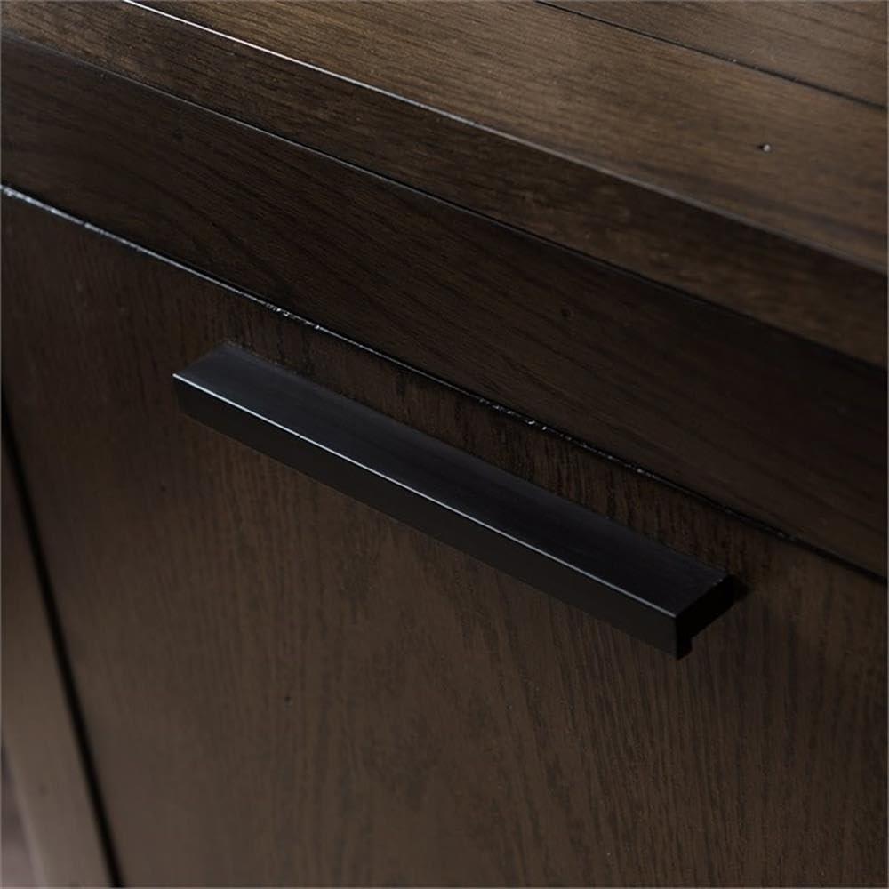 image:imageLeick Home 89650 Tableau Vintage Oak TV Console on Black Metal Base for 60 TVs Distressed RiverstoneDistressed Riverstone