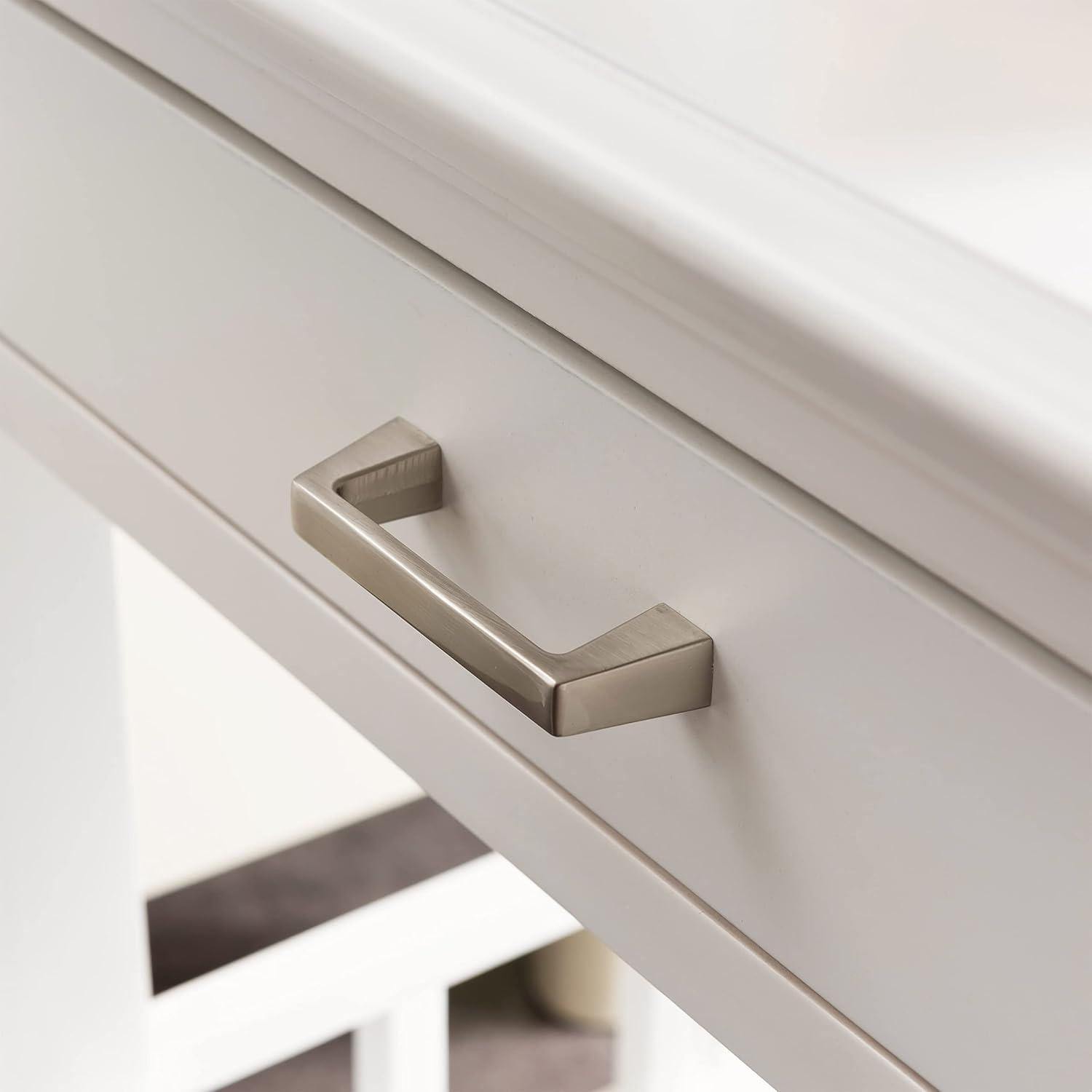 image:imageLeick Home 9070WT Assembled Basket Shelf One Drawer Nightstand Side Table with Top ACUSB Outlet White