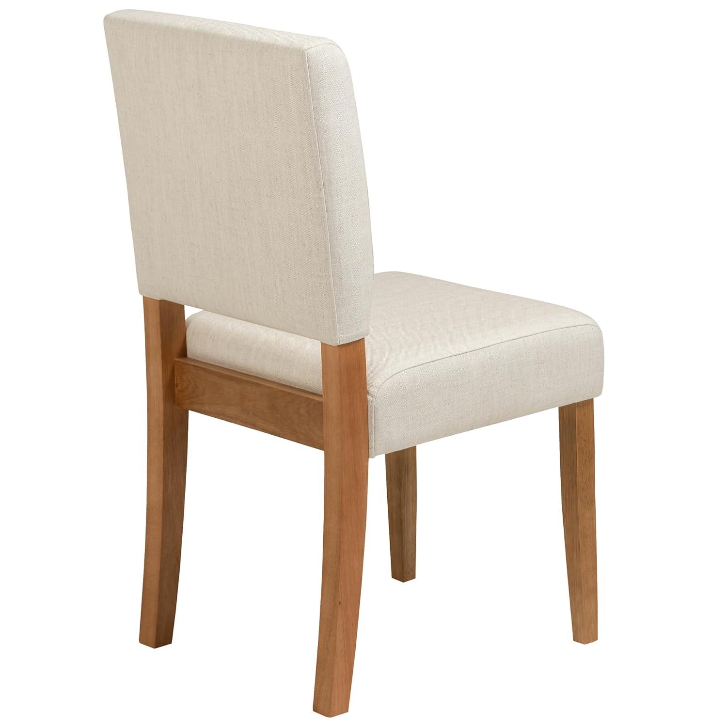 image:imageLeick Home Brax Dining Chair with Upholstered Back and Wood Base Set of 2 for Dining Room Modern Chairs in Natural White Sand 214452