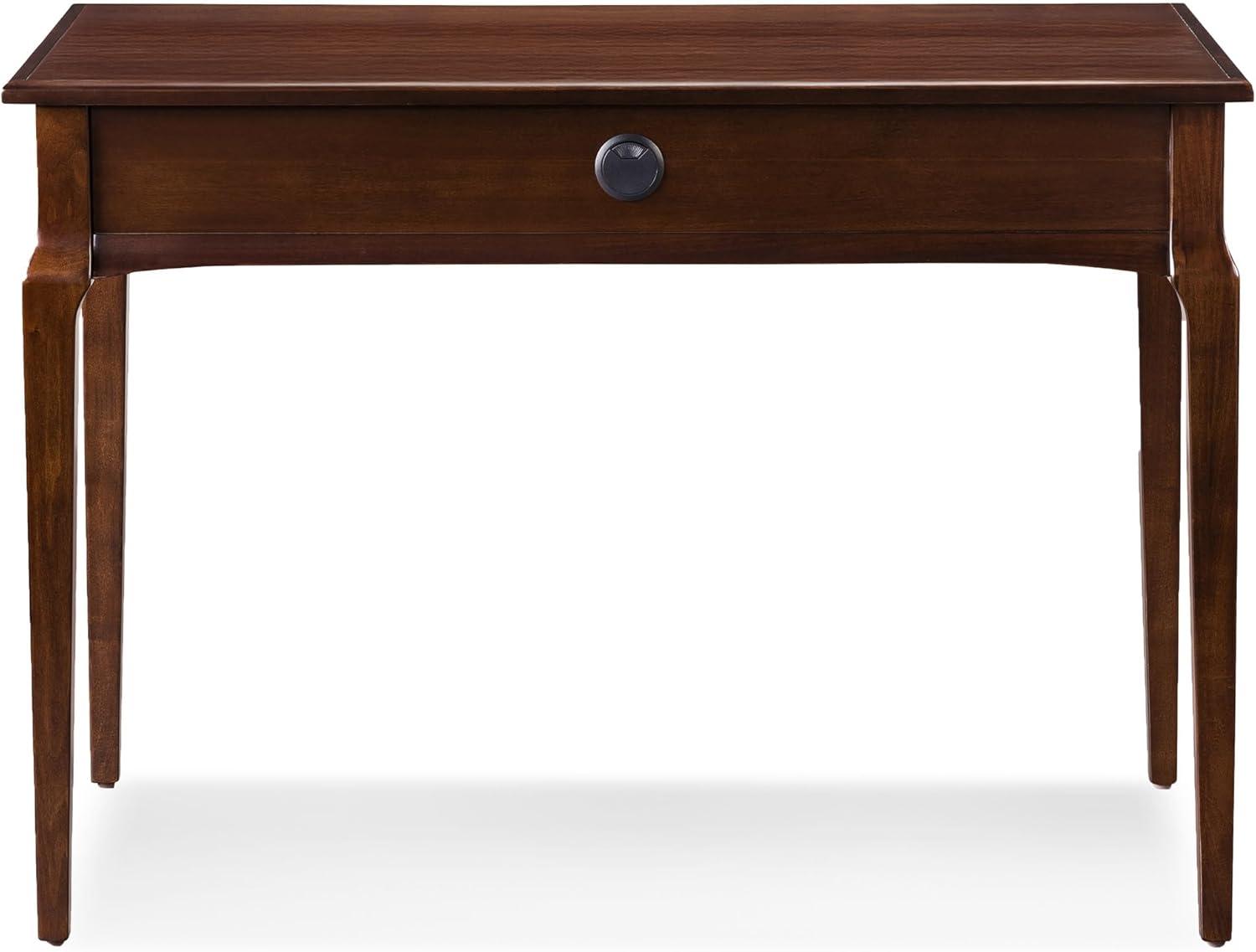 image:imageLeick Home Cottage White Turned leg Laptop Desk with Center Drawer WhiteHeartwood Cherry