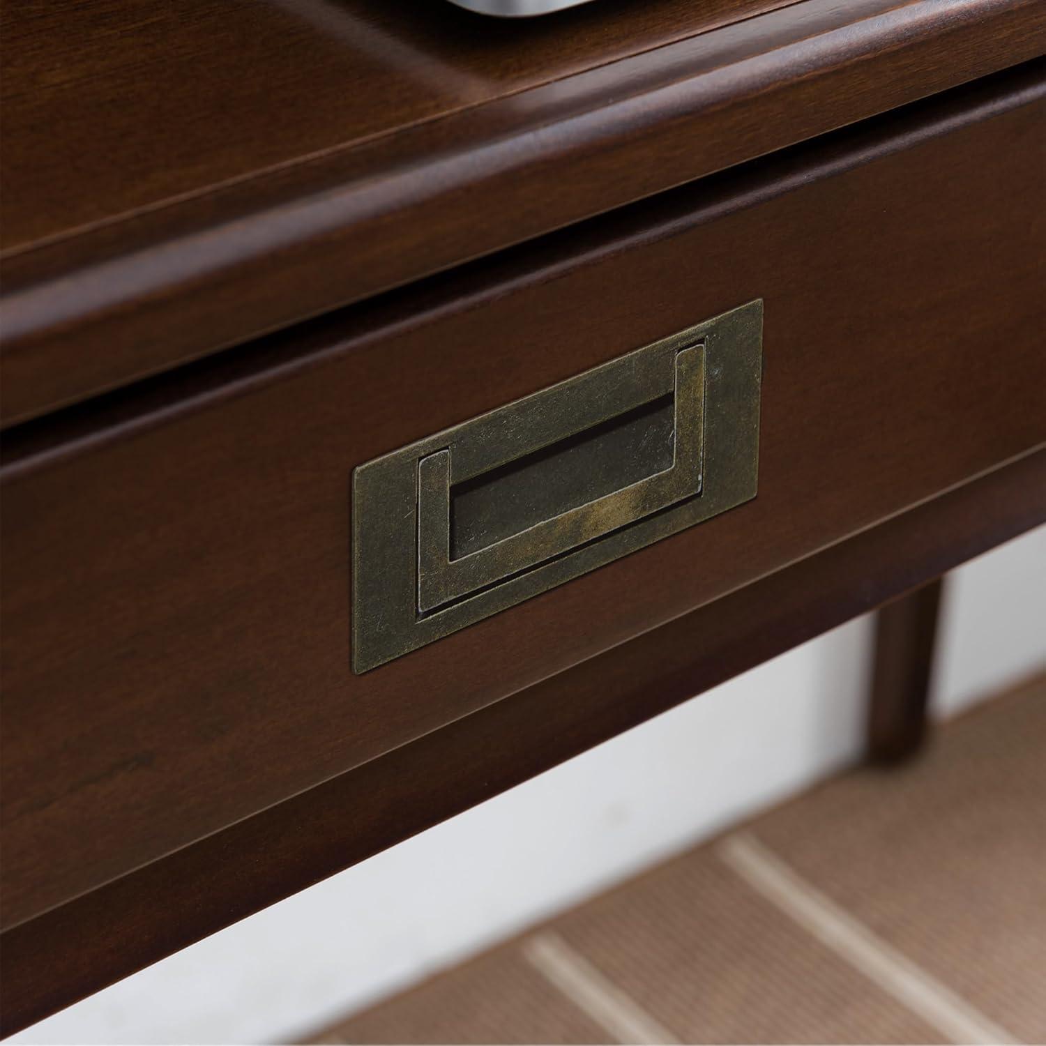 image:imageLeick Home Cottage White Turned leg Laptop Desk with Center Drawer WhiteHeartwood Cherry