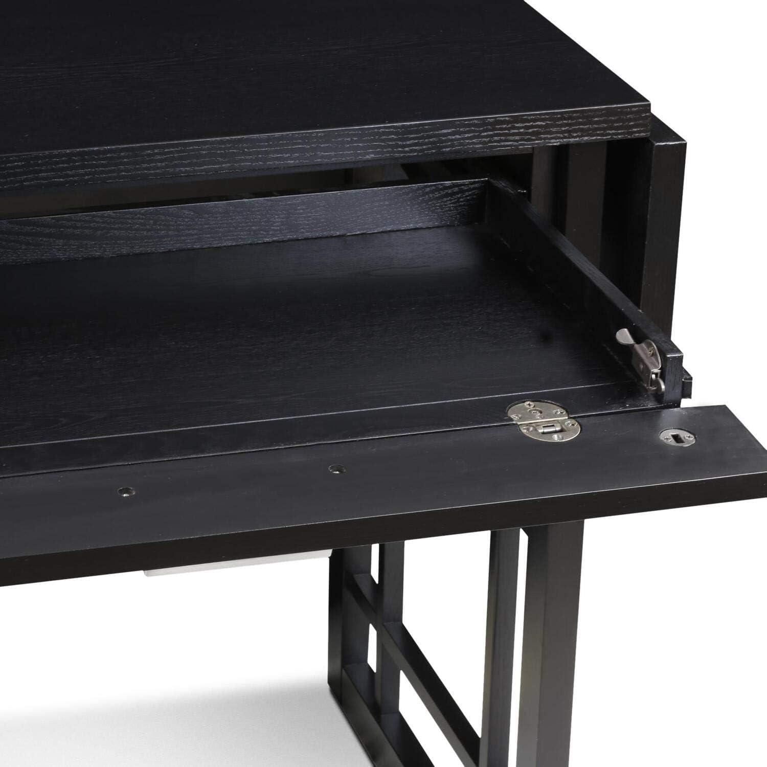 image:imageLeick Home Cottage White Turned leg Laptop Desk with Center Drawer WhiteMission Oak