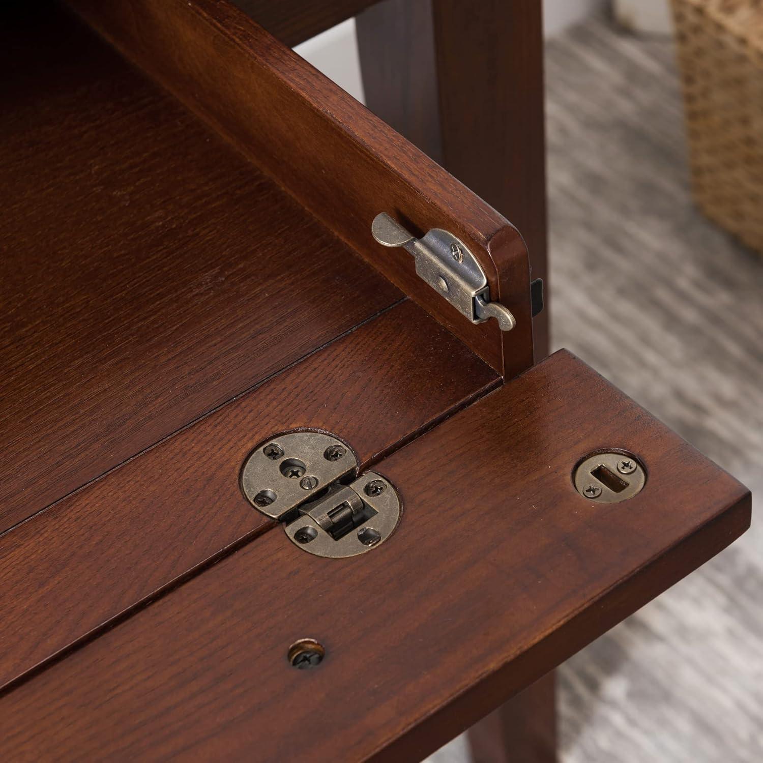 image:imageLeick Home Cottage White Turned leg Laptop Desk with Center Drawer WhiteMission Oak