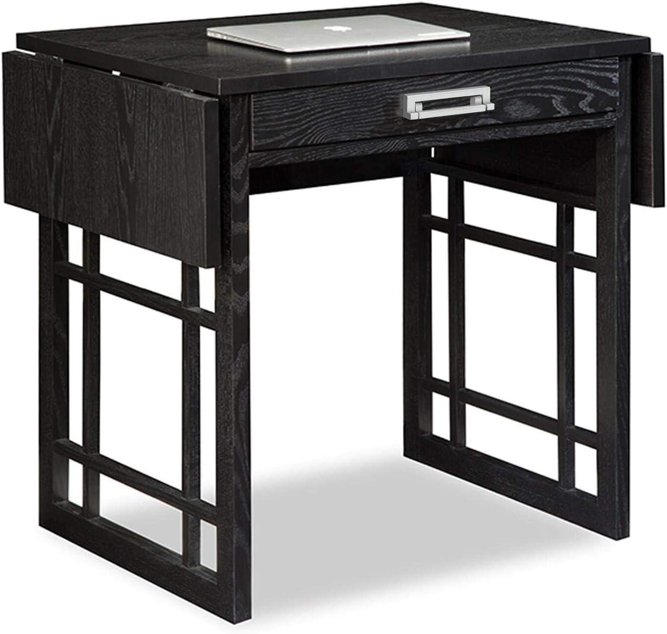 image:imageLeick Home Cottage White Turned leg Laptop Desk with Center Drawer WhiteMission Oak