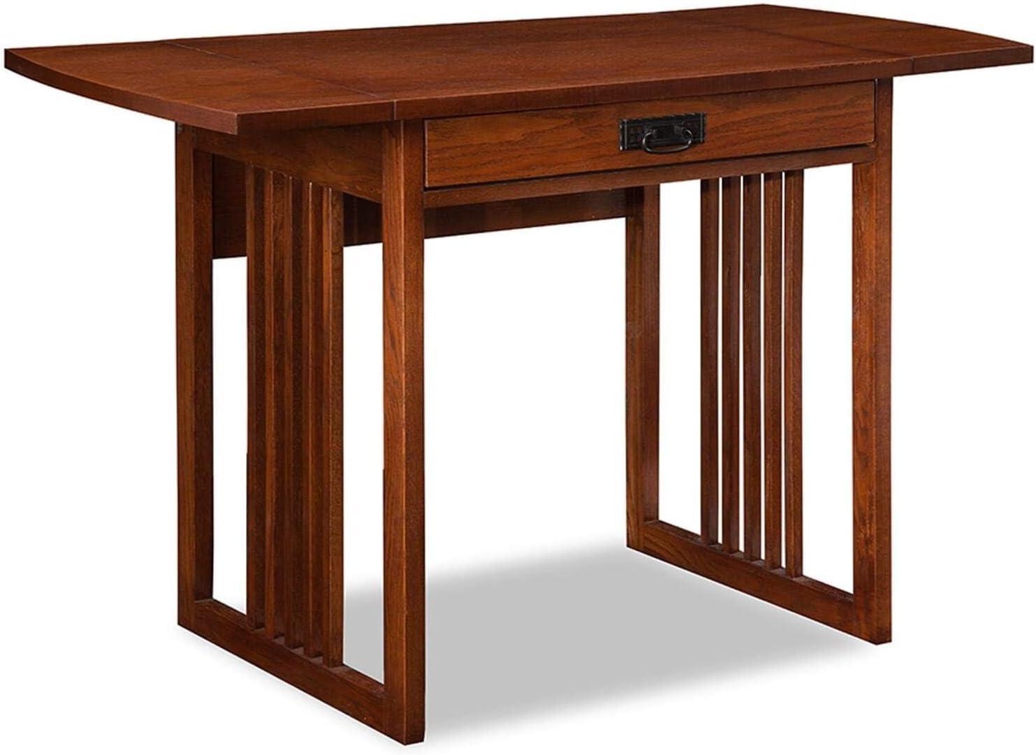 image:imageLeick Home Cottage White Turned leg Laptop Desk with Center Drawer WhiteMission Oak