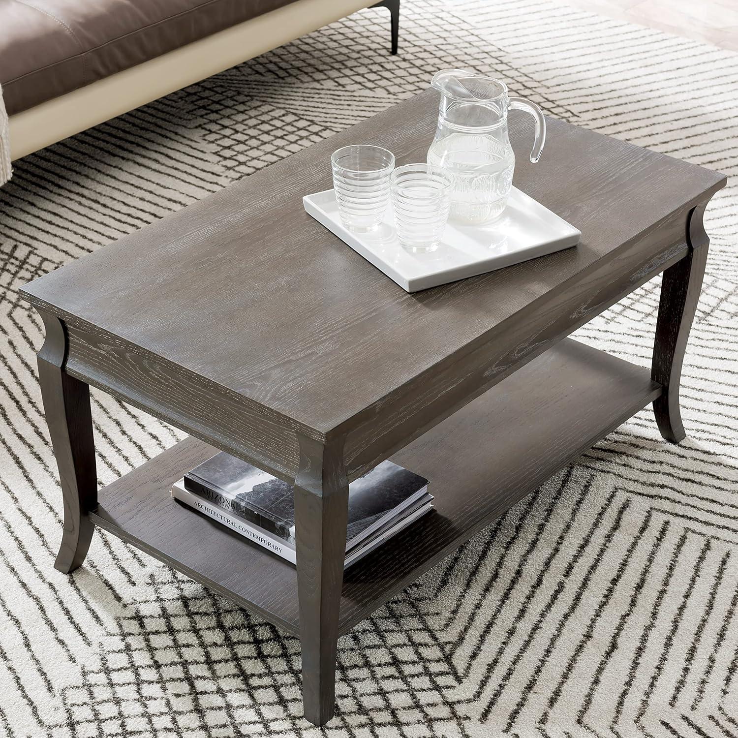image:imageLeick Home Luna CondoApartment Coffee Table Gray WashGray Wash