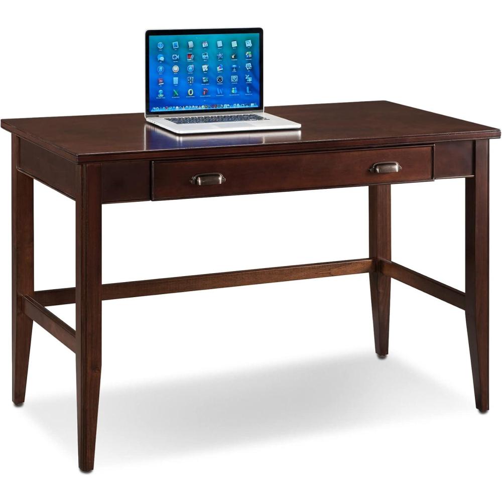 image:imageLeick Home 10511 Laurent Writing Desk with Drop Front Keyboard Drawer Chocolate Cherry