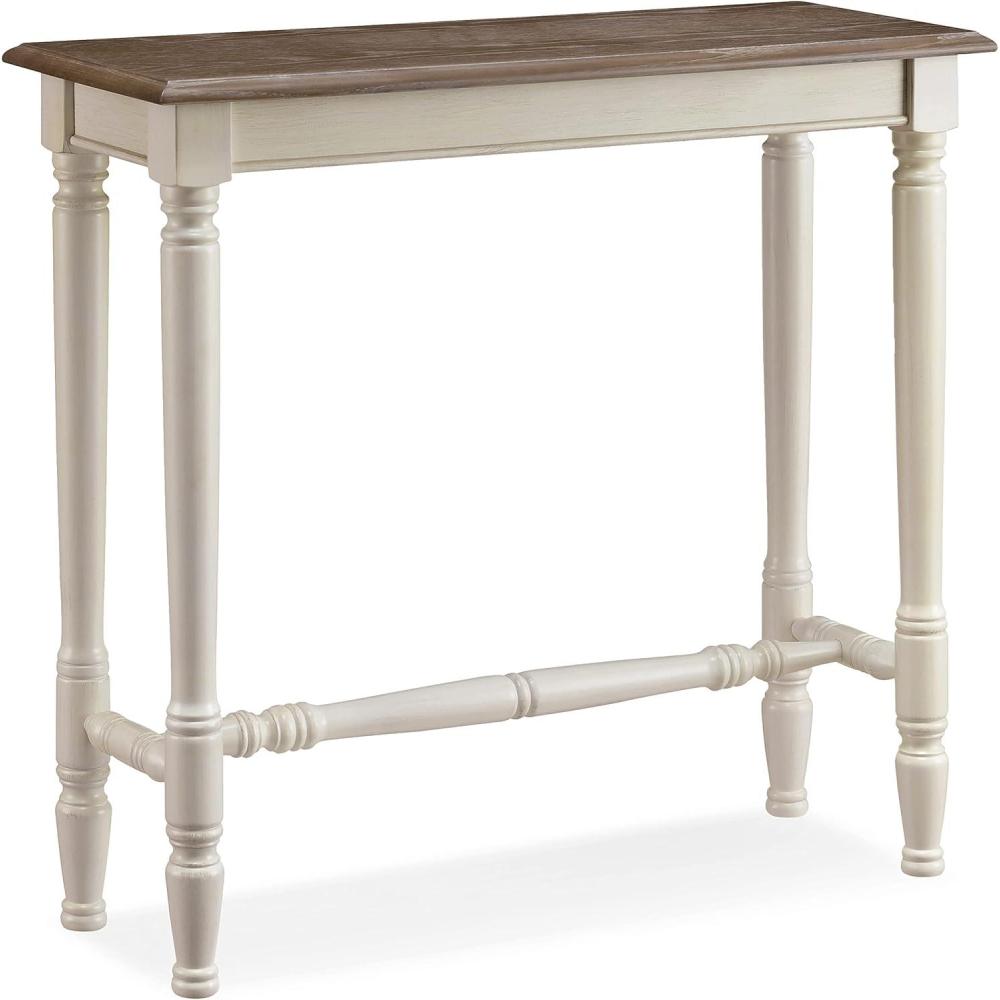 image:imageLeick Home 11732 Toscana Hall Console Table Dry Brushed Ecru and Soft Gray Glazed Otter