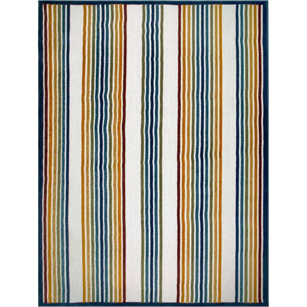 image:imageLeick Home 595132 Blithe Colorful Line Indoor Outdoor Area Rug Rectangle 67x96