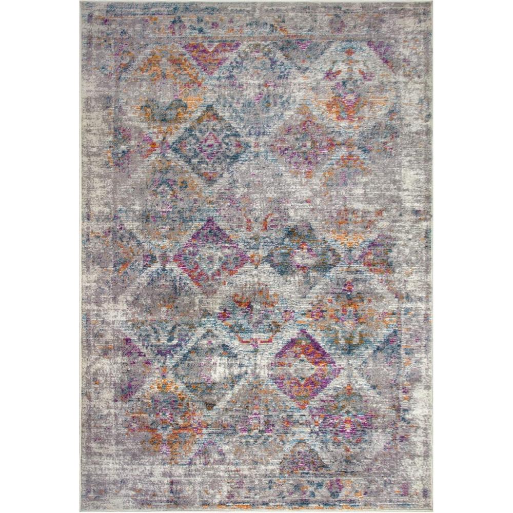 image:imageLeick Home 596205 Calian Vintage Multicolor Patchwork Boho Chic Faded Living Room Bedroom Area Rug Rectangle 53 x 77