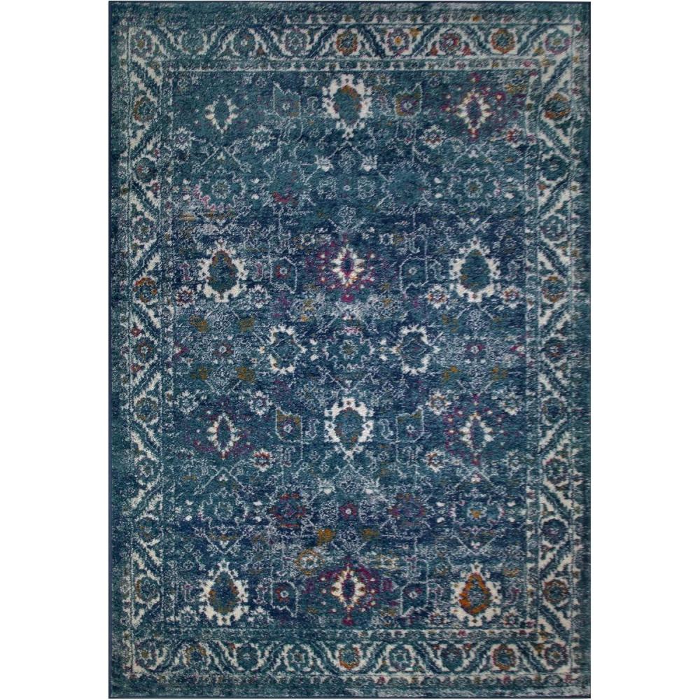 image:imageLeick Home 596338 Laraline Vintage Turkish Medallion Collage Faded Turquoise Living Room Bedroom Area Rug Rectangle 67 x 96