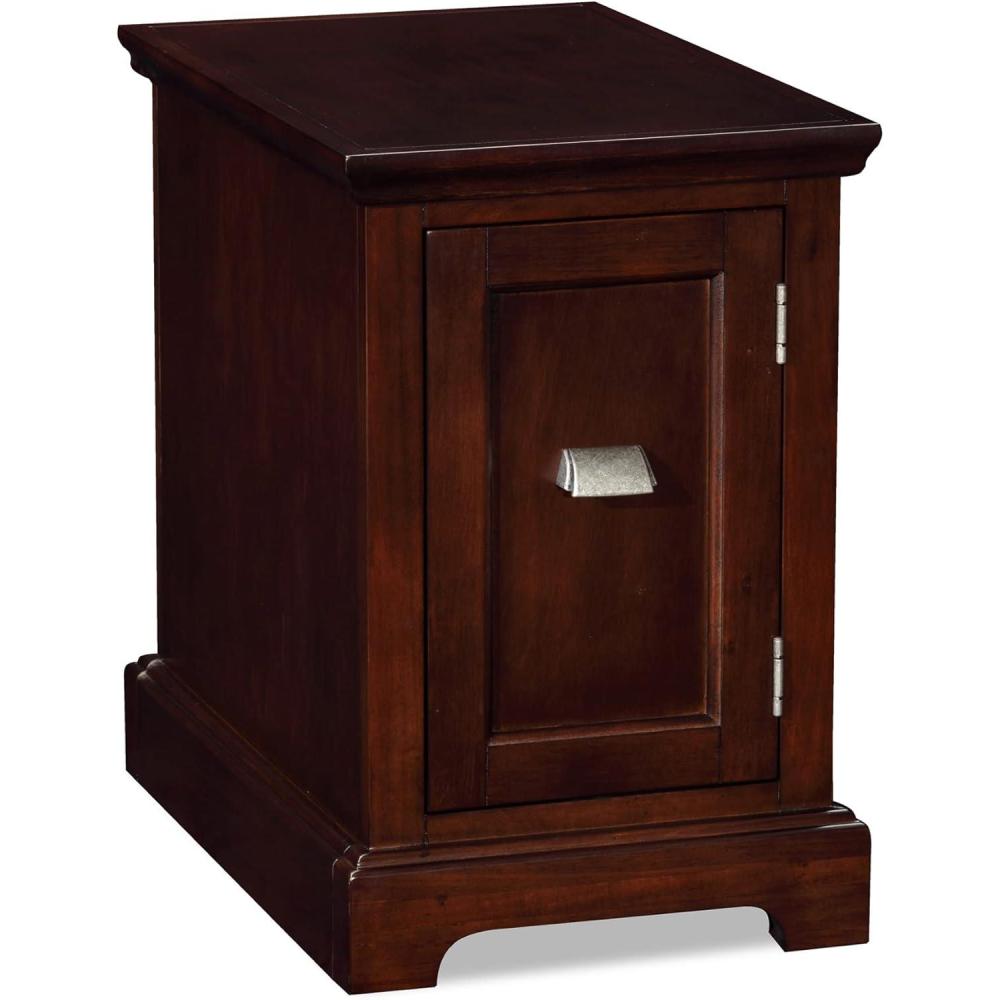 image:imageLeick Home 81401 Cabinet Side TablePrinter Stand Chocolate Cherry