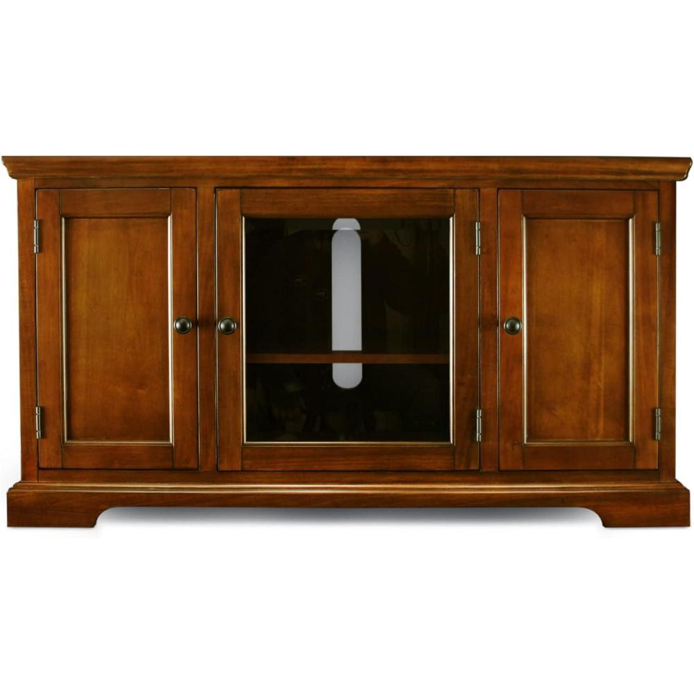 image:imageLeick Home 87385 Westwood Three Door Corner TV Stand For 50 TVs Brown Cherry