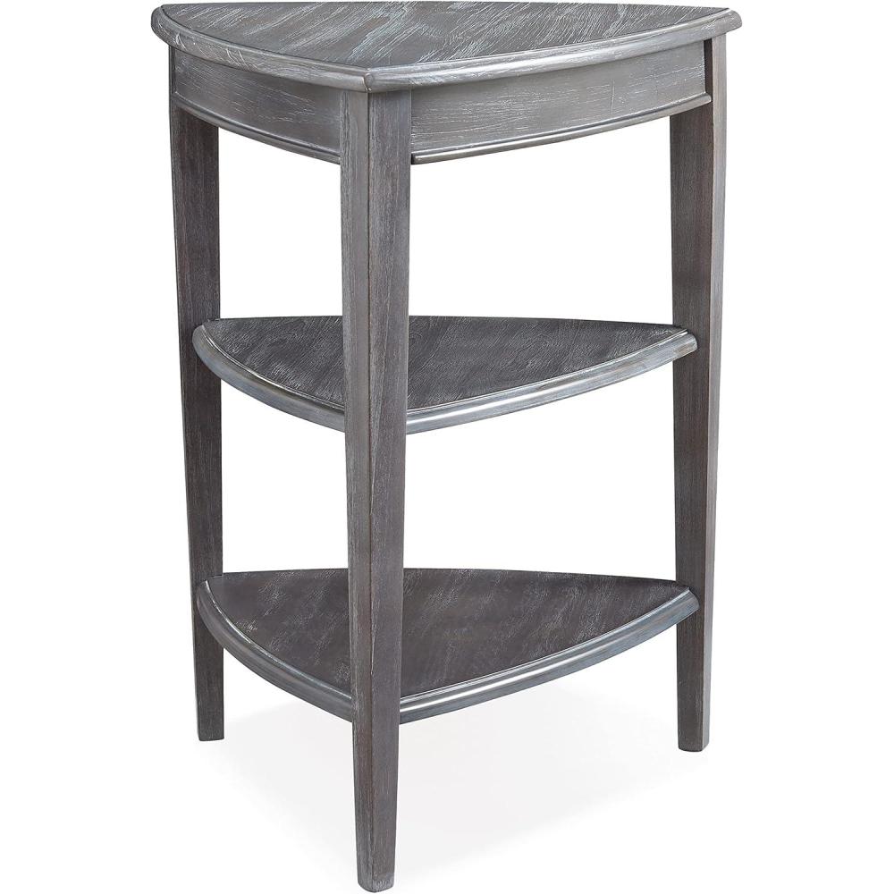 image:imageLeick Home 9009GR Shield Side Table Rustic Gray 21 in x 21 in x 27 in