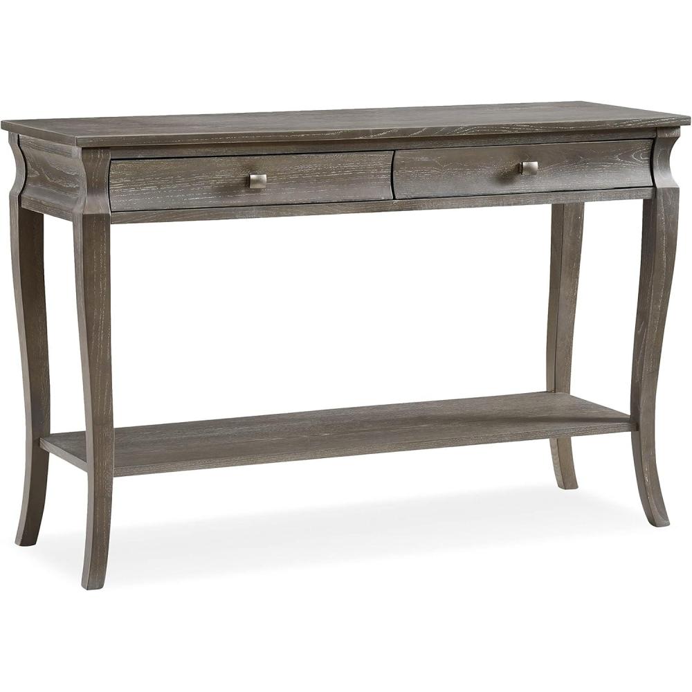 image:imageLeick Home Luna Two Drawer Sofa Table Gray WashRectangular