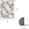 Design House Leick Home 596569 Laurus Quatrefoil Indoor Outdoor Area Rug Rectangle 4’x6′
