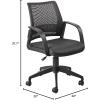 Leick Black Mesh Back Office Chair(Black)