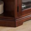 Leick Furniture Riley Holliday Bookshelf End Corner 50″ TV’s, Brown Cherry